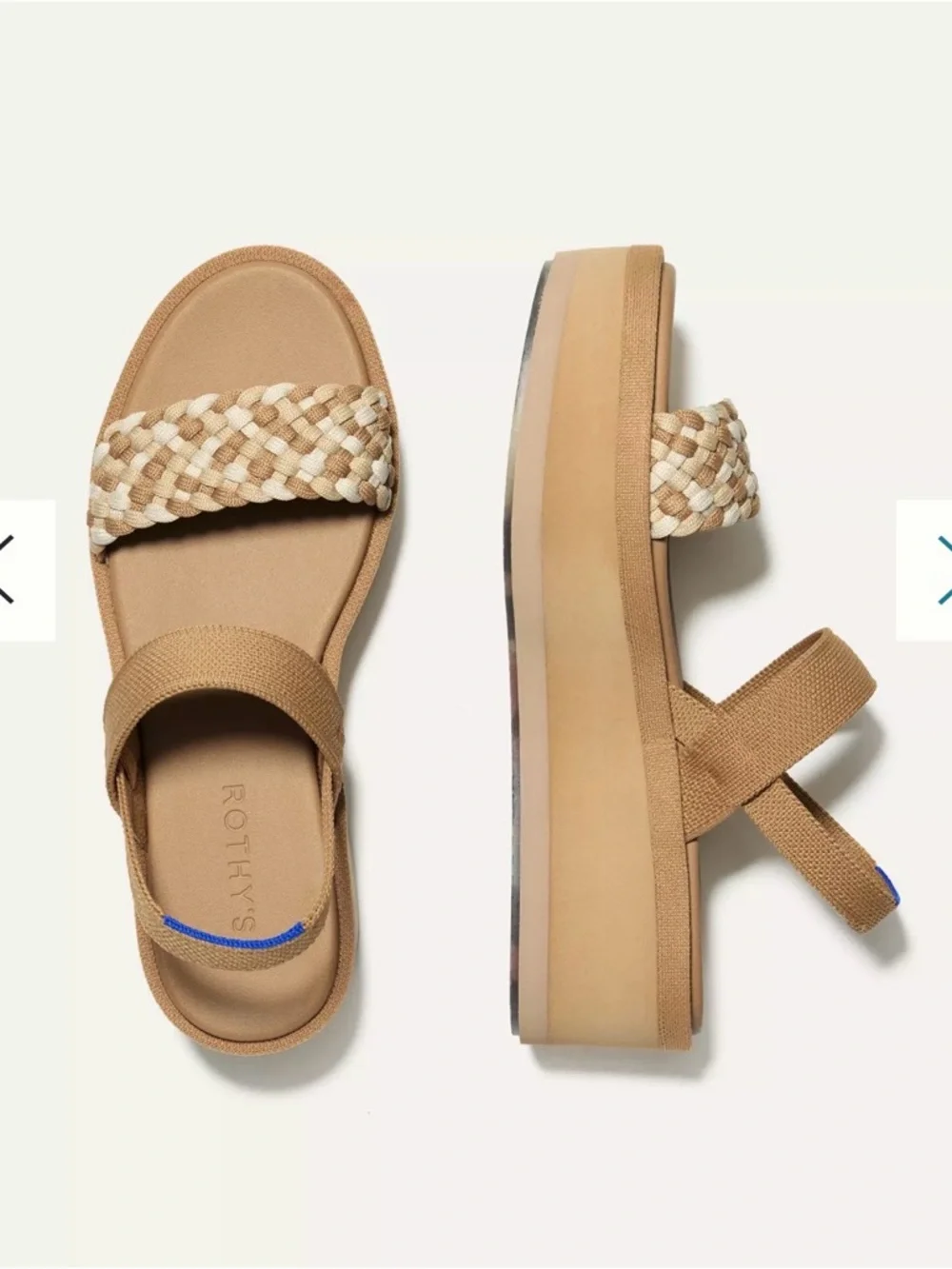 Rothy's The Lightweight Wedge Sandals, Light Sand, 7.5 - Picture 1 of 11